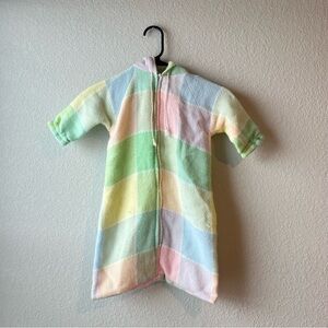 Vintage Cottagecore Handwoven Pastel Plaid Infant Sleeper The Three Weavers